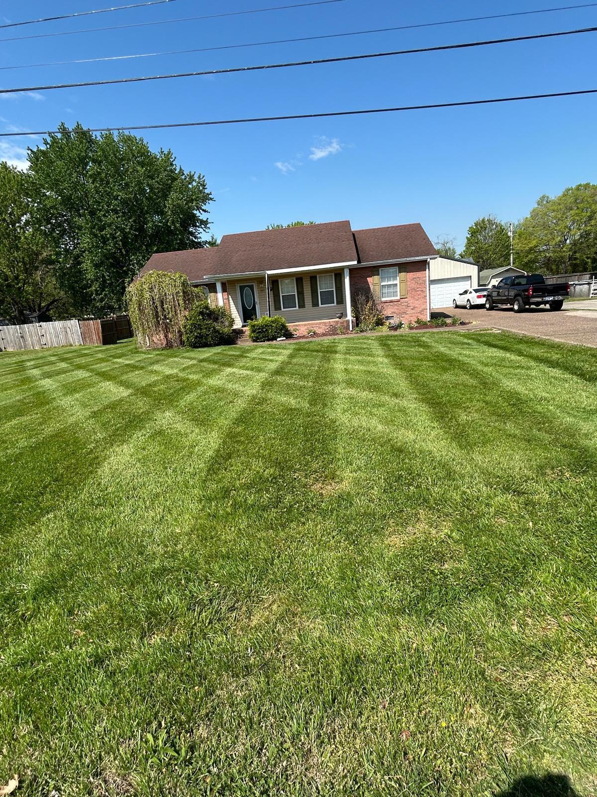 Clean lawn finish after mowing